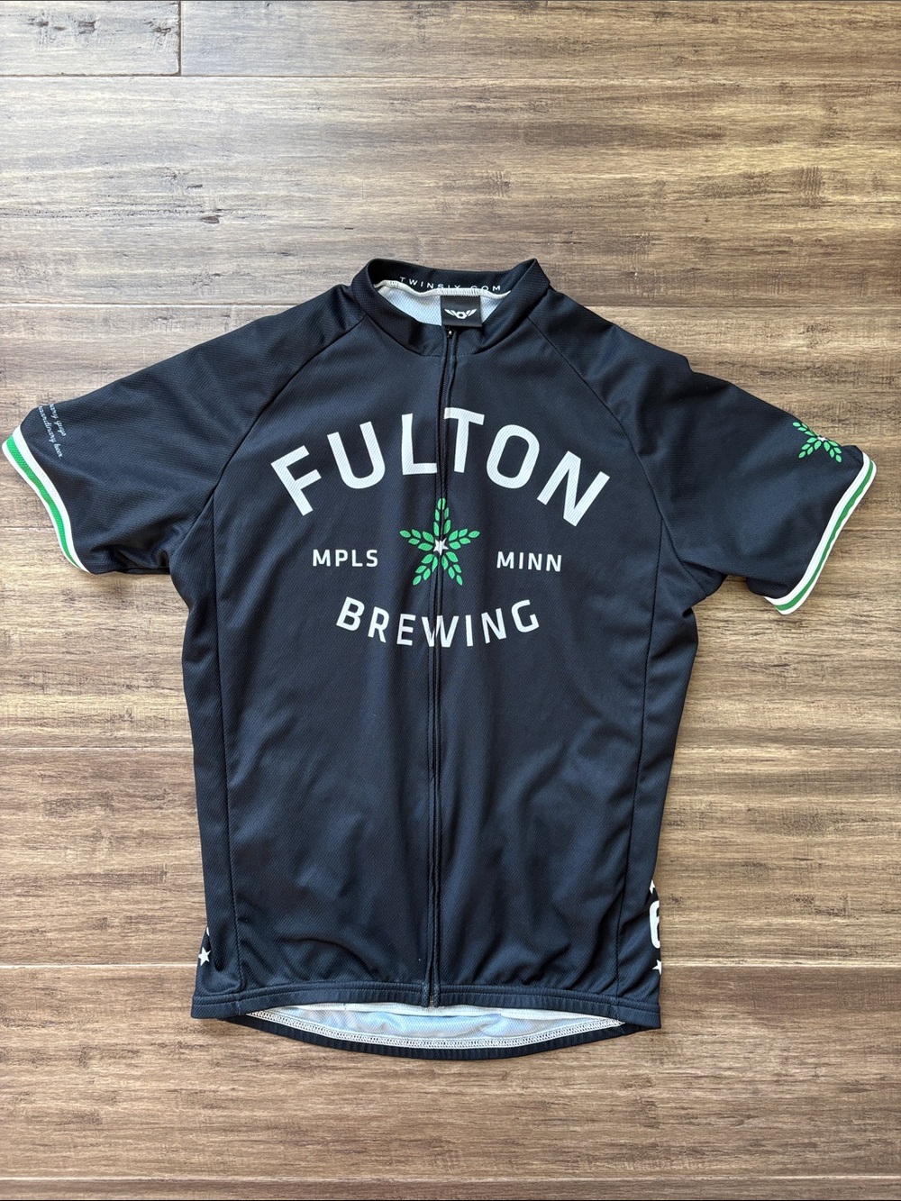Fulton Brewing Black & Green Cycling Jersey